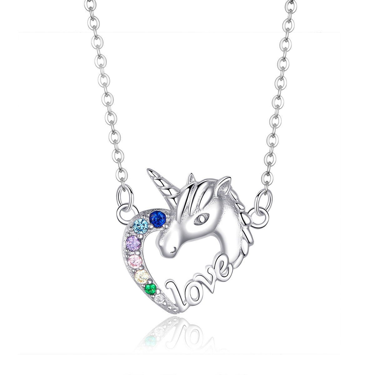 Sterling Silver Unicorn Necklace Magical Jewelry Gift