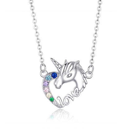 Sterling Silver Unicorn Necklace Magical Jewelry Gift