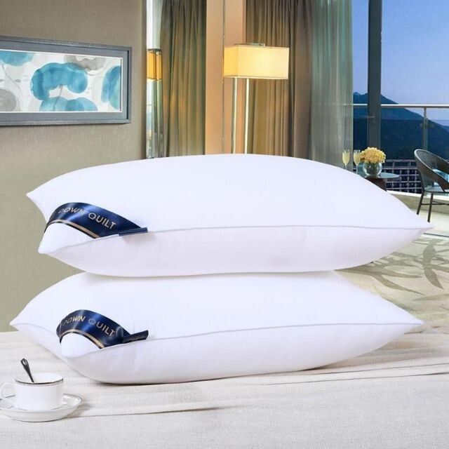 Standard Size Low Profile Luxury Hotel Pillow White