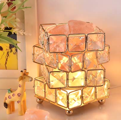 Geometric Diamond Crystal LED Rubik's Cube Table Lamp Decorative Night Light