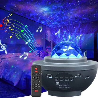 Starry Night LED Projector Lamp Bluetooth Speaker Night Light for Kids and Adults