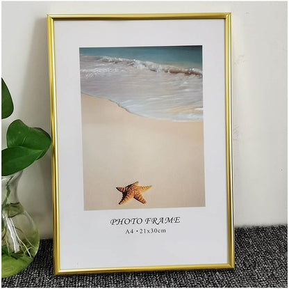 A4 Elegant Wooden Picture Frame Gold