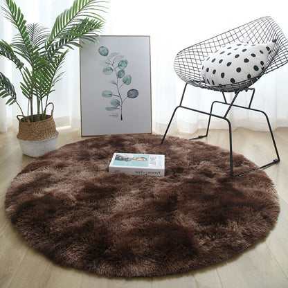 Infinity Round Soft Comfortable Shag Rug Mocha