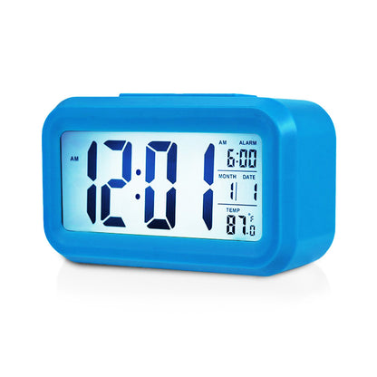 Smart Digital Sensor Alarm Clock with Automatic Light and Snooze Function Blue