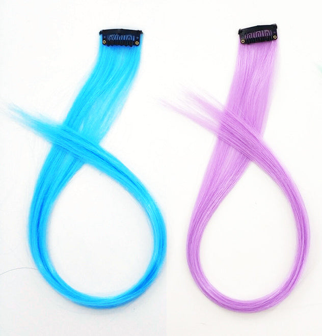 Vibrant Lilac Instant Clip In Hair Extension Highlight