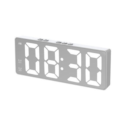 Sleek LED Digital Alarm Clock with Temperature Display and Mirror Finish