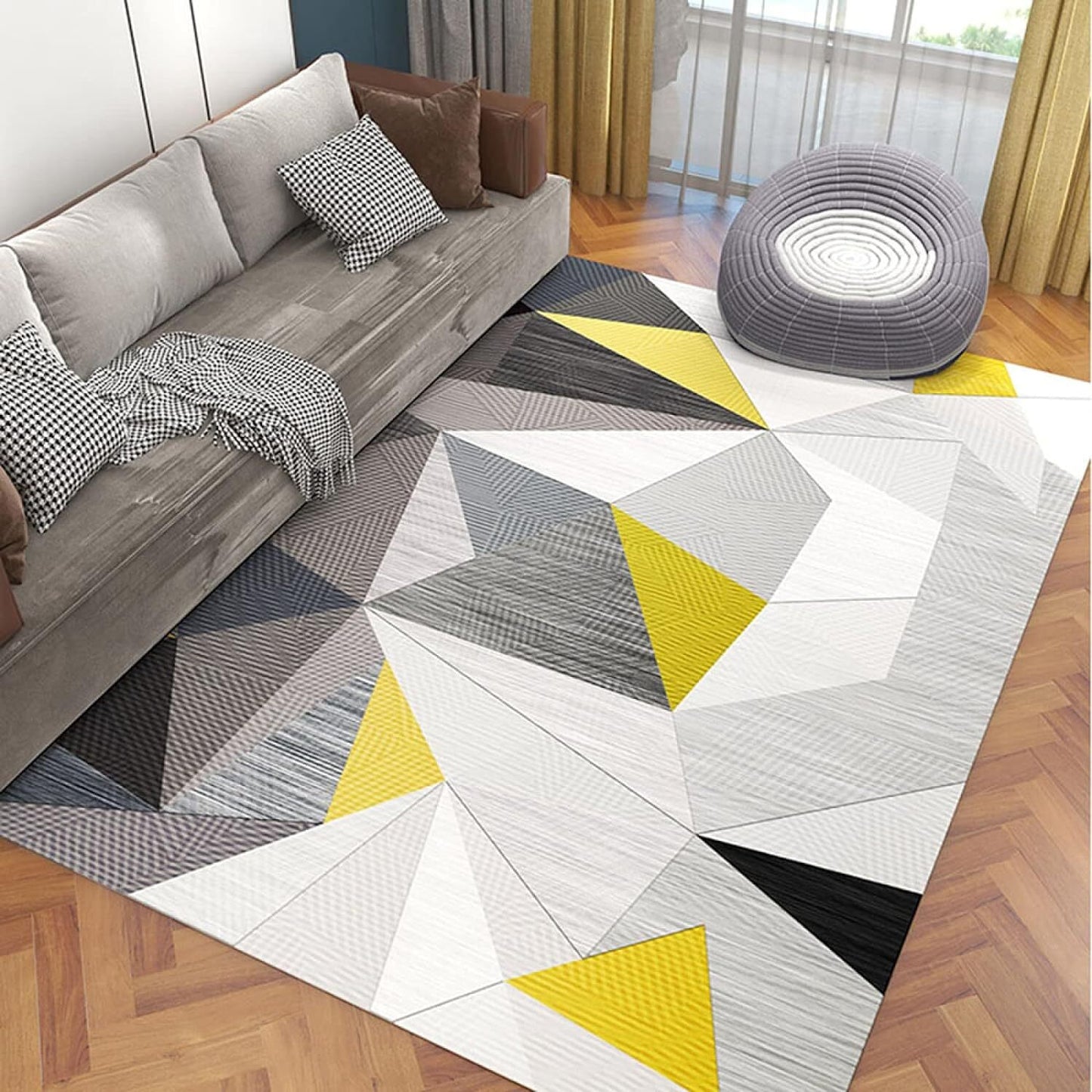 Large 230 x 160 Modern Designer Rug Easy-Clean Comfort Carpet Mat