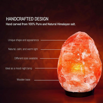 Natural Himalayan Salt Lamp Crystal Rock Night Light for Relaxation and Wellness - (2-3kg)