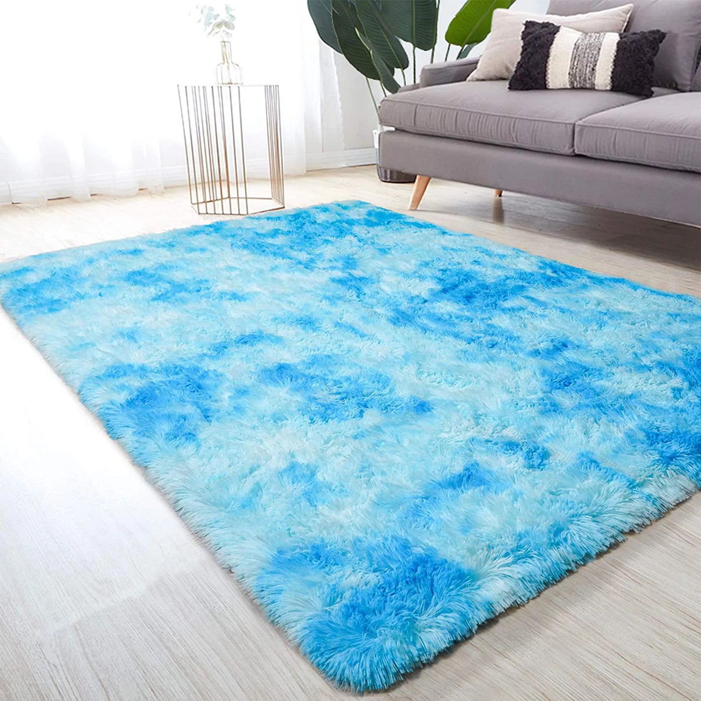 XL Extra Large 300 x 200 Soft Shag Rug Blue