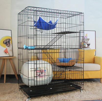 XL Large 4 Tier Cat Bird Cage Playpen Exercise Crate for Pets