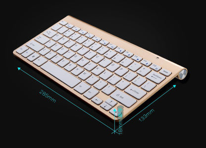 Ergonomic Wireless Keyboard and Mouse Combo Set Gold