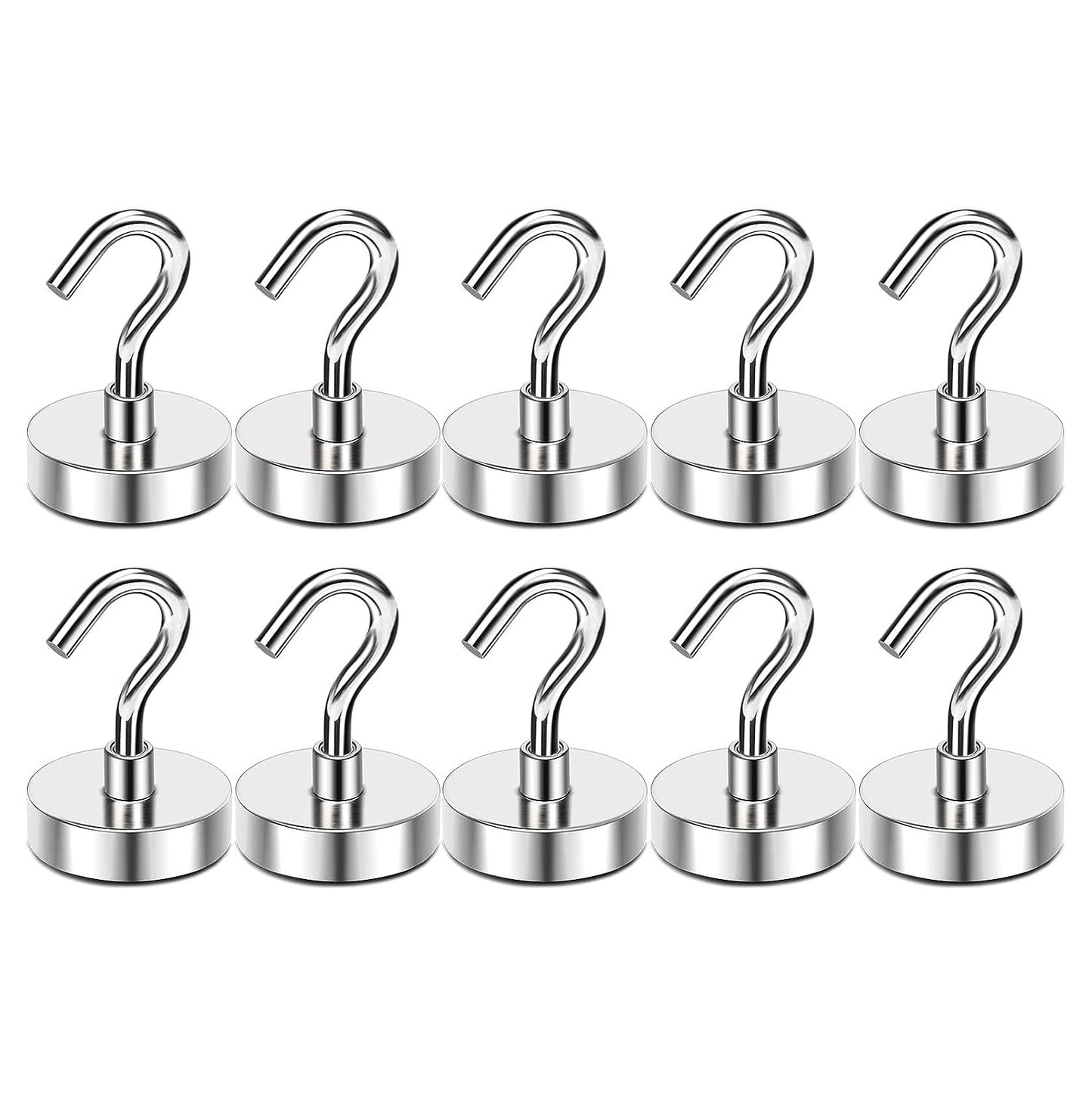 10 Pack Heavy Duty Magnetic Hooks Strong Hanging Magnets 16KG Capacity