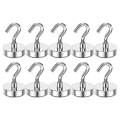 10 Pack Heavy Duty Magnetic Hooks Strong Hanging Magnets 16KG Capacity