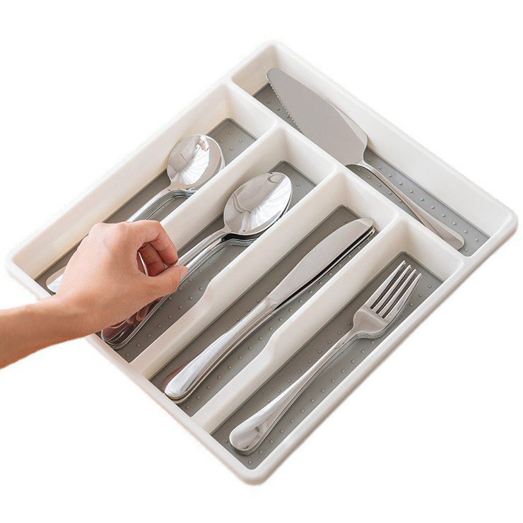 Large 5-Compartment Cutlery Silverware Utensils Tray Kitchen Drawer Divider Organizer