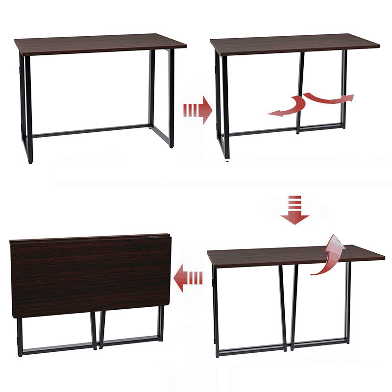 Space-Saving Folding Table Desk for Home Office White Oak