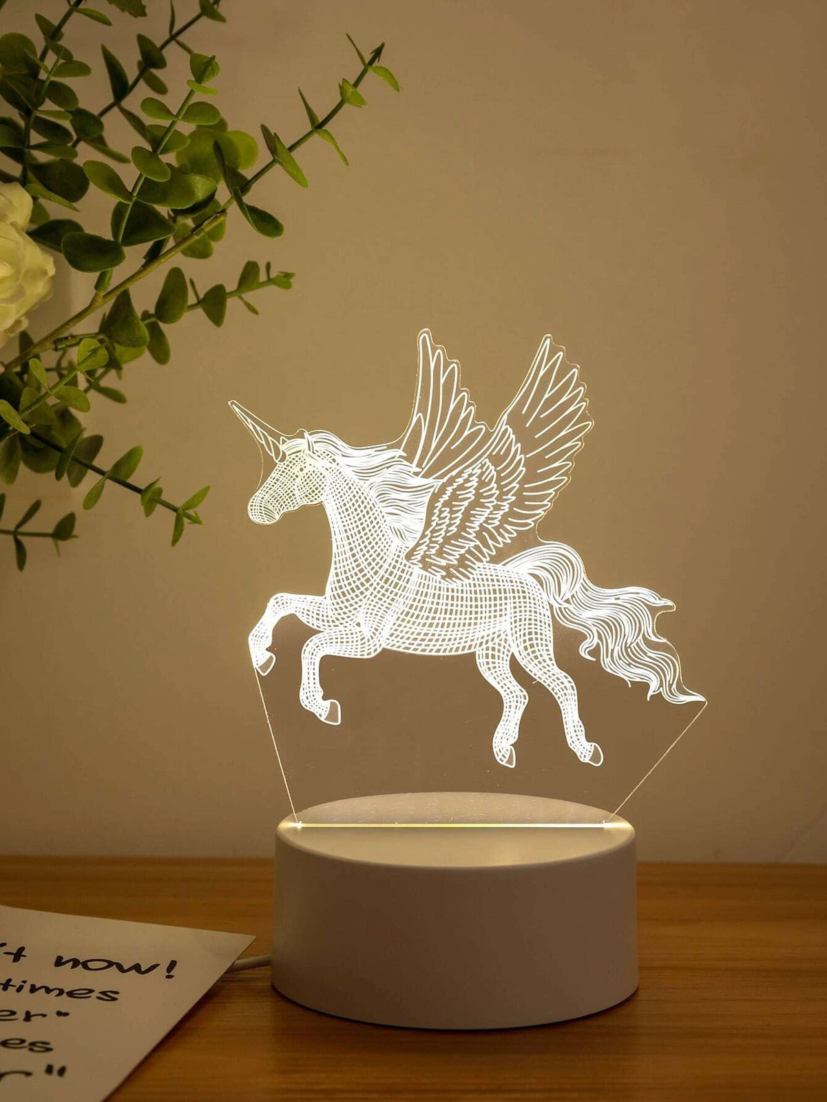 Enchanting 3D Magic Unicorn LED Night Light with Colour-Changing Feature