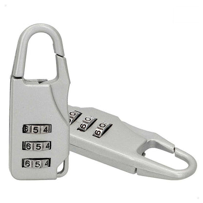 5 Pack Combination Locks for Suitcase Luggage Padlocks Silver