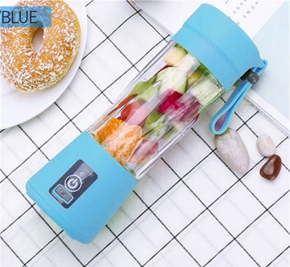 Portable Mini Smoothie Maker Glass Juicer Blender Blue