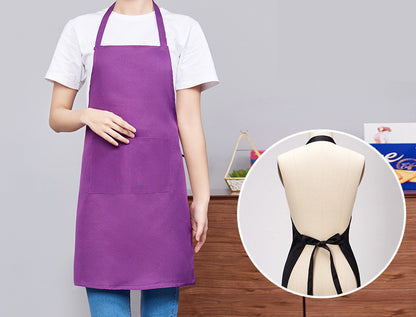 Chef Unisex Kitchen Cooking Catering Bib Apron with Pockets Purple