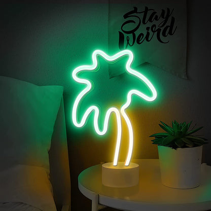 Tropical Palm Tree Neon LED Night Light Lamp for Home Decor