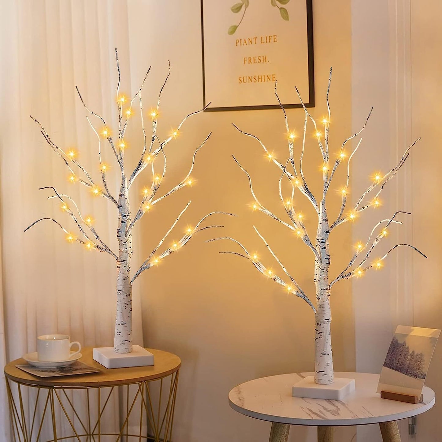 60cm Lighted Birch Tree LED Lamp for Home Decor