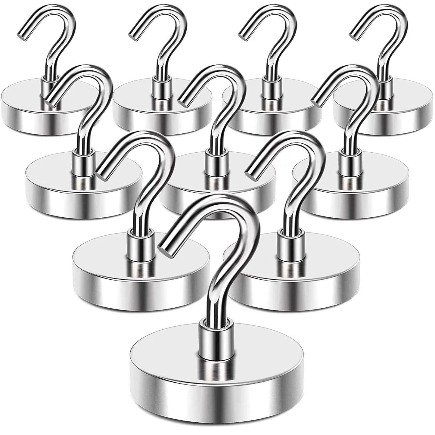 10 Pack Heavy Duty Magnetic Hooks Strong Hanging Magnets 16KG Capacity