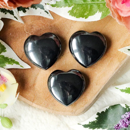 Black Obsidian Heart-Shaped Healing Crystal Gemstone