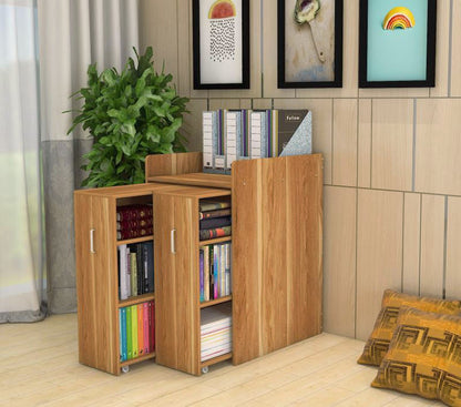 2-Drawer Infinity Vertical Cabinet Shelving System Oak