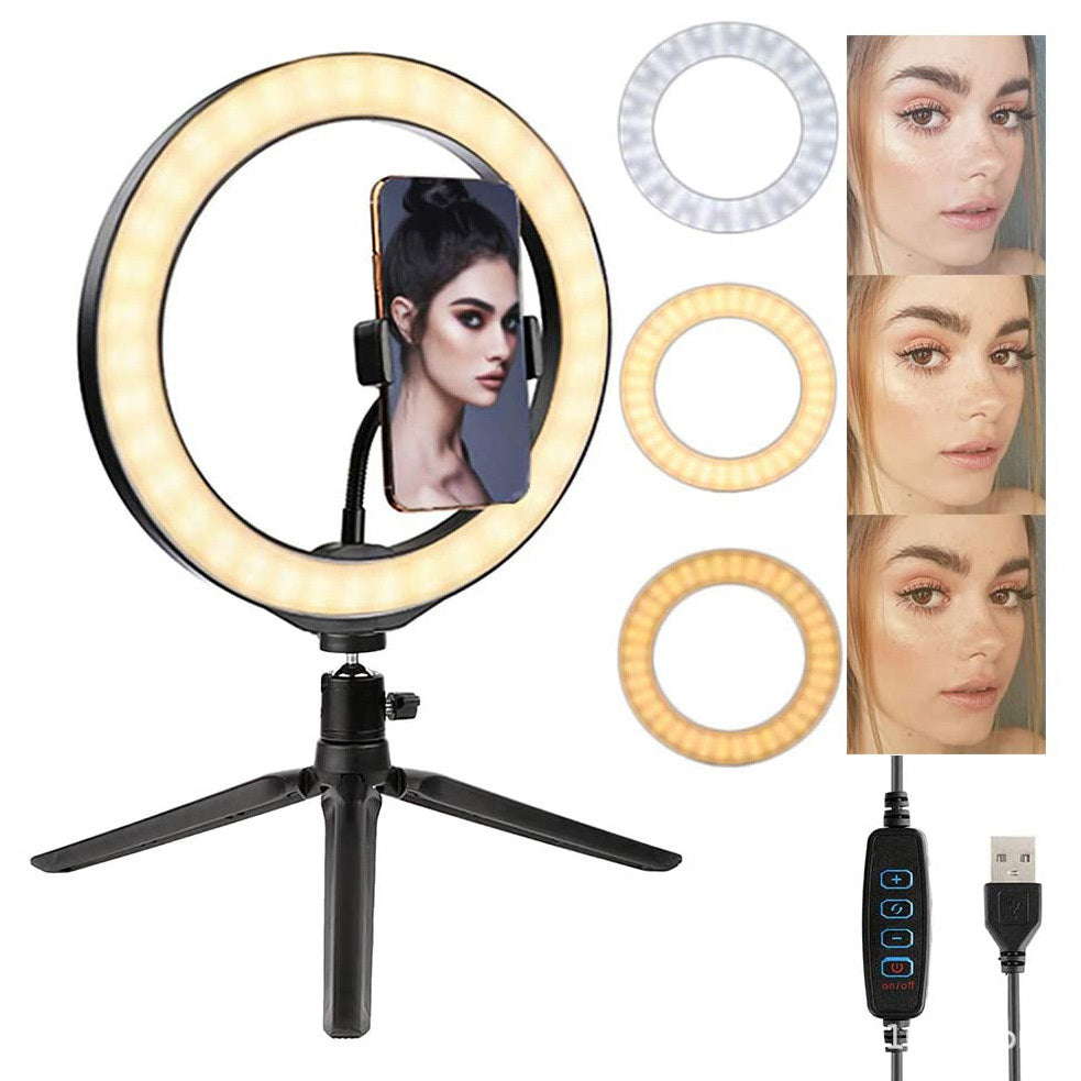 12" LED Large Ring Light with Adjustable Tripod and Phone Holder for Perfect Selfies