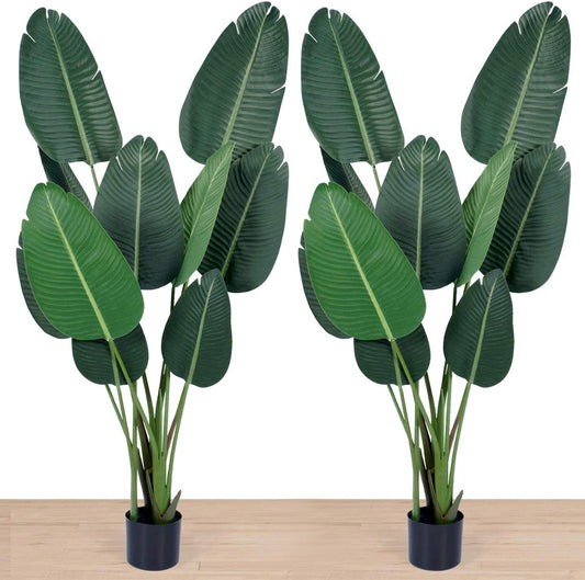 2 Pack - 120cm Bird of Paradise Artificial Potted Plant Tree Realistic Decor