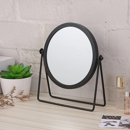 360-Degree Rotating Vanity Makeup Mirror for Perfect Grooming Black