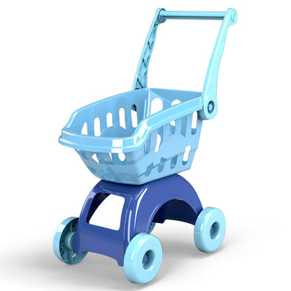 Kids Supermarket Shopping Trolley Toy Blue