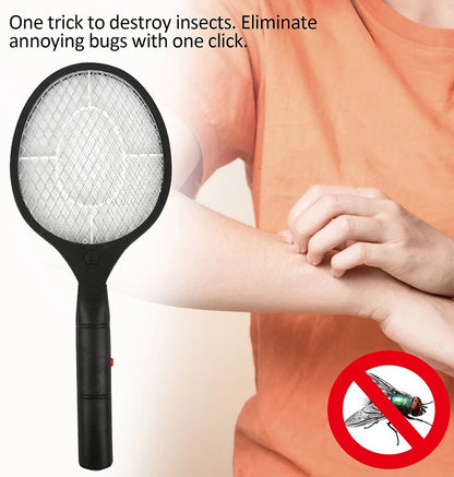 Handheld Electric Bug Zapper Fly Swatter Mosquito Insect Killer Racket Black