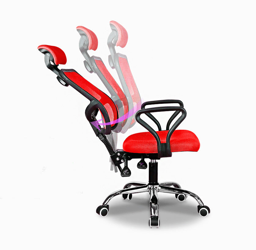 Deluxe Ergonomic High Back Office Chair Red