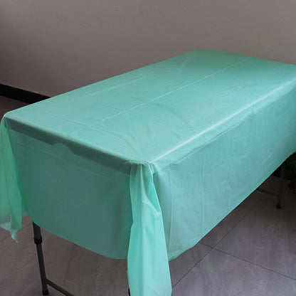 Large Disposable Party Tablecloth Rectangle Mint Green