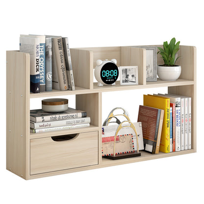 Large Desk Hutch Storage Shelf Unit Organizer White Oak