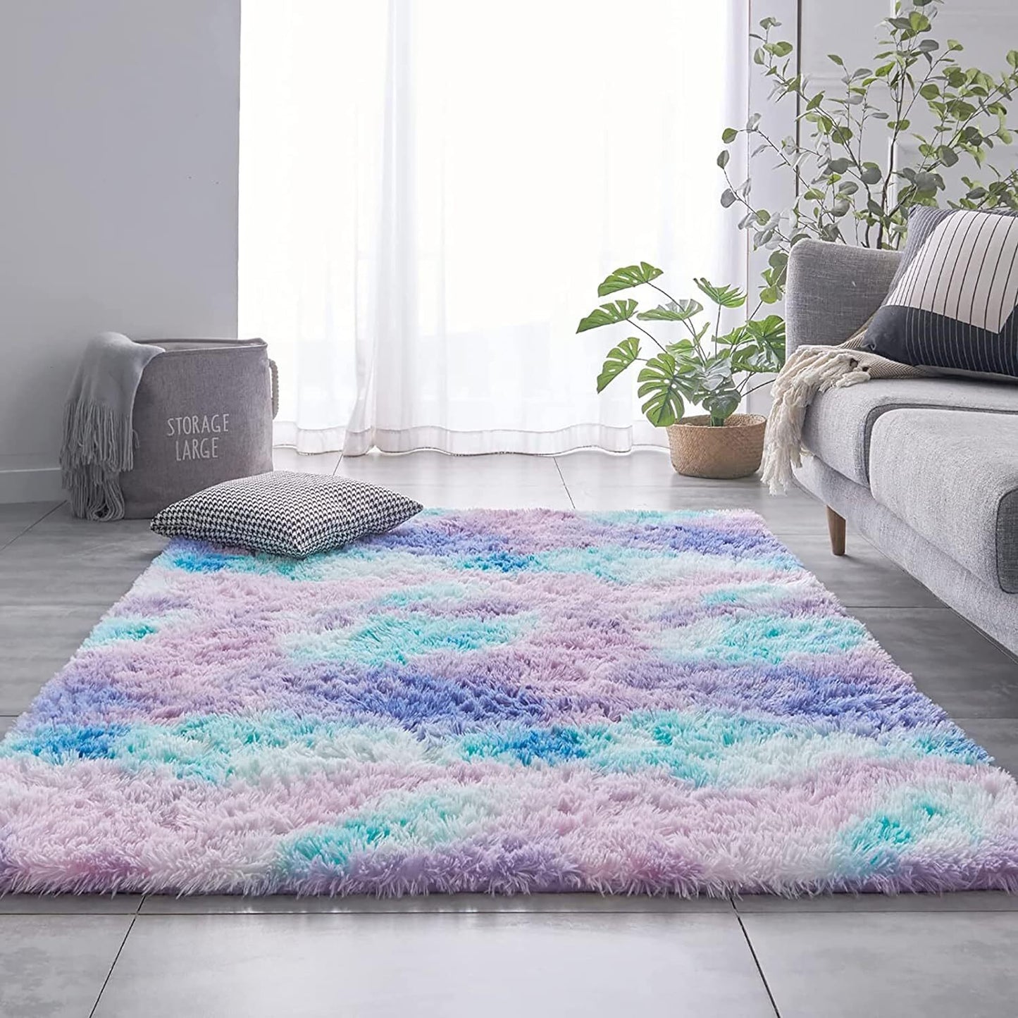 XL 300 x 200 Dreamy Shag Rug Soft and Cozy Purple