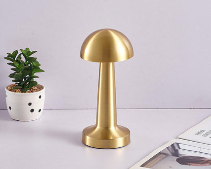 Cordless Touch Sensor LED Table Lamp Gold Dome Night Light