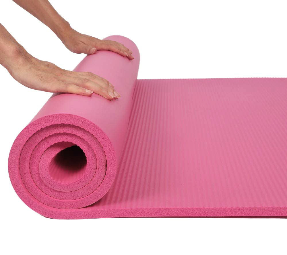 8mm Extra Thick Non-Slip Yoga Mat for Home Gym Fitness Pink