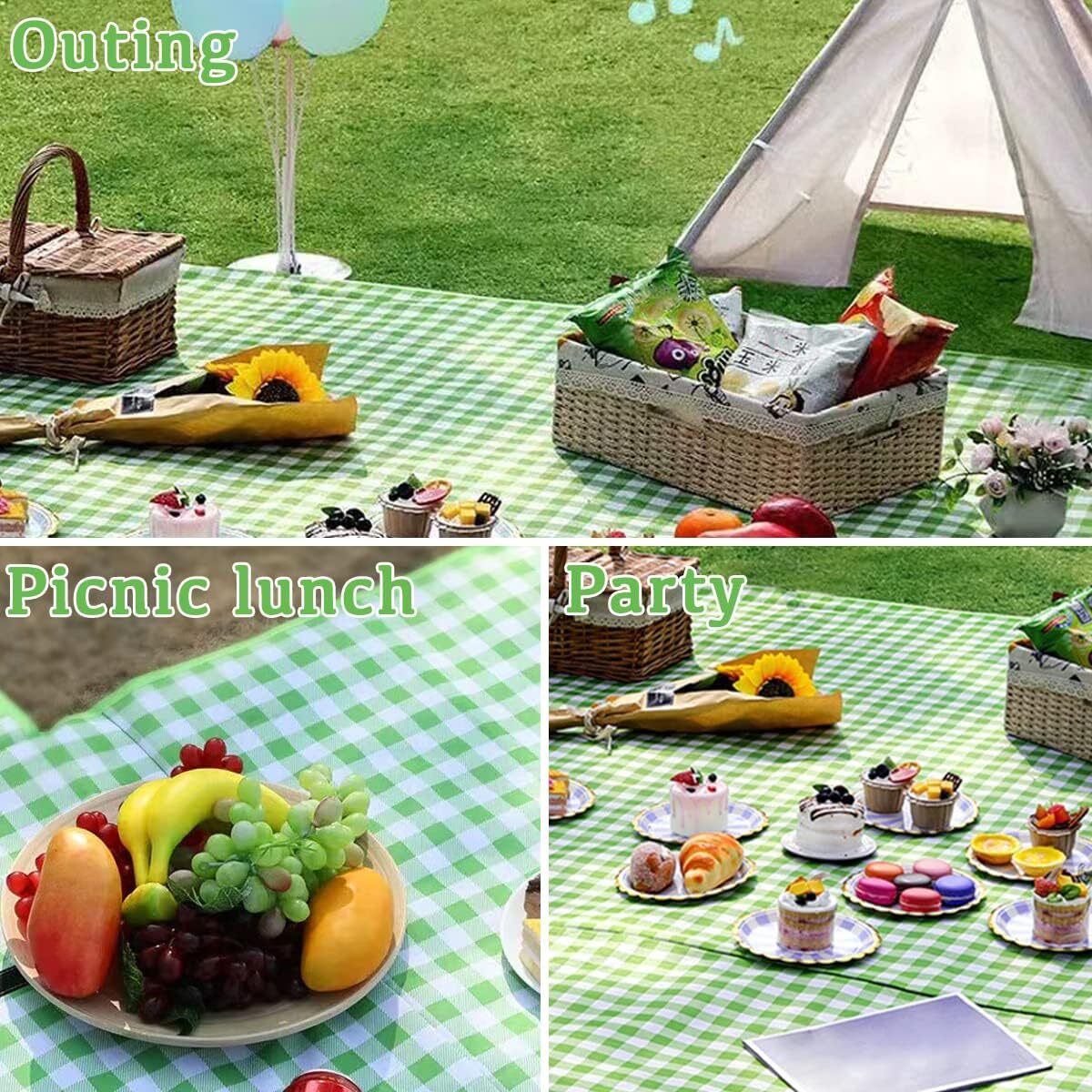 Extra Large Foldable Waterproof Outdoor Picnic Blanket Camping Beach Mat Green