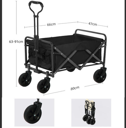 Heavy Duty Outdoor Folding Beach Cart Utility Garden Camping Wagon