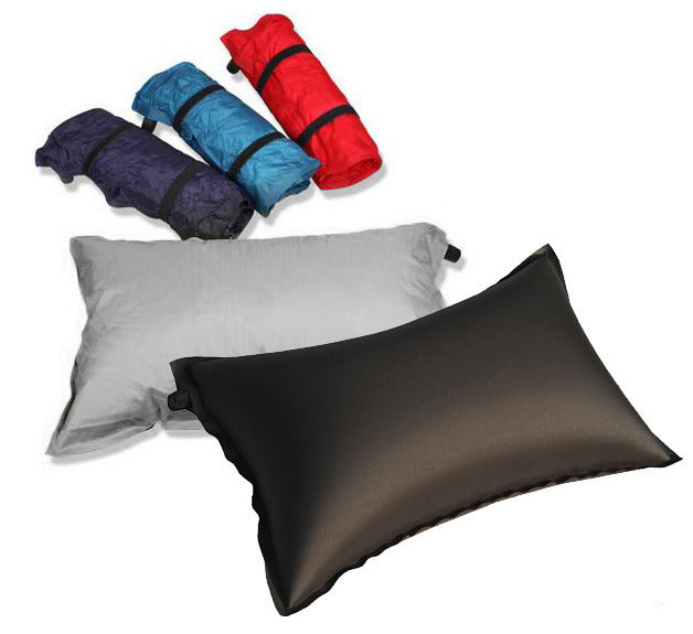 Self-Inflating Premium Travel Pillow with Carry Bag Coffee