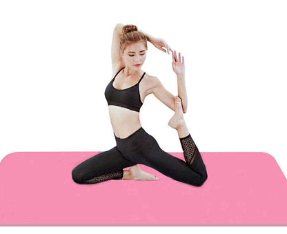 8mm Extra Thick Non-Slip Yoga Mat for Home Gym Fitness Pink