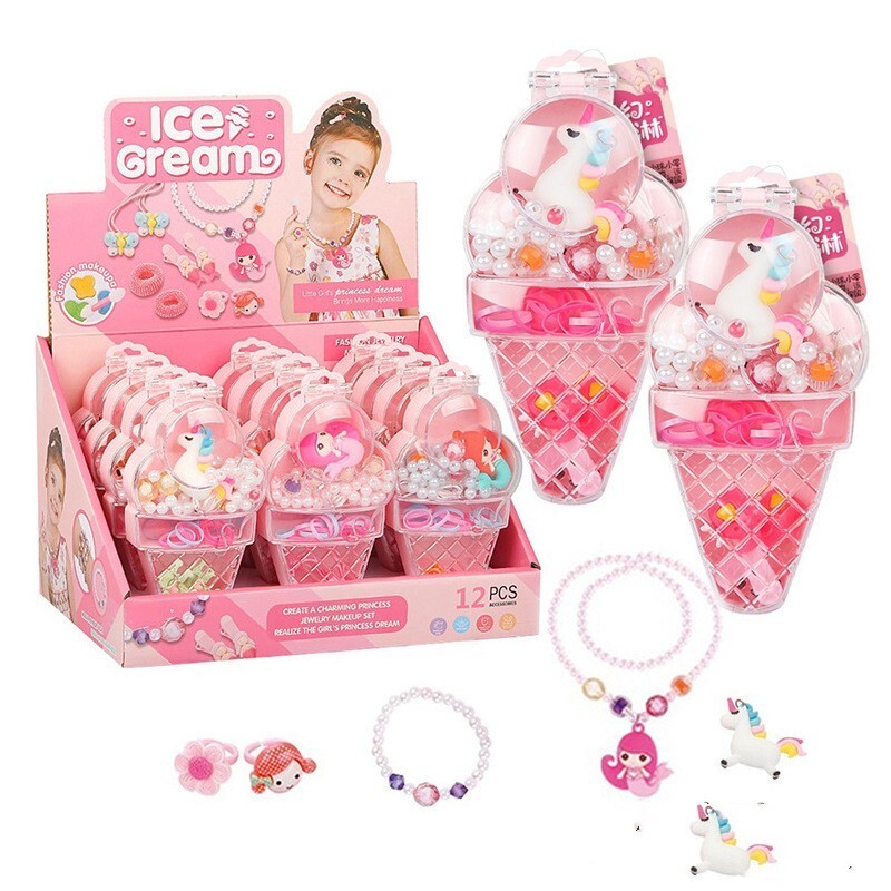 DIY Ice Cream Beads Jewelry Kit for Creative Hair Accessories