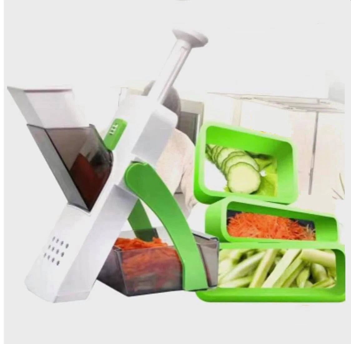 Effortless Mandoline Slicer Food Processor Vegetable Dicer Kitchen Chopper Green