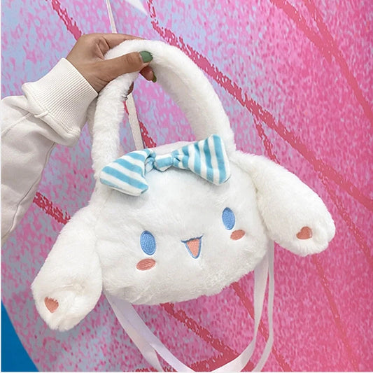 Adorable Cinnamoroll Puppy Dog Plush Handbag Tote for Kids and Teens