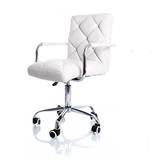 Ergonomic High-Back PU Leather Office Chair White