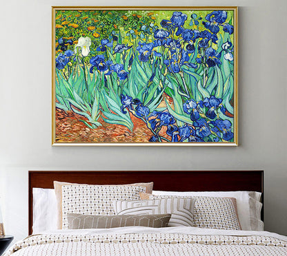 60cm Irises Painting by Van Gogh Canvas Wall Art Stunning Decor