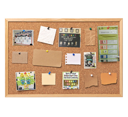 Large Corkboard Message Bulletin Notice Memo Board for Home Office