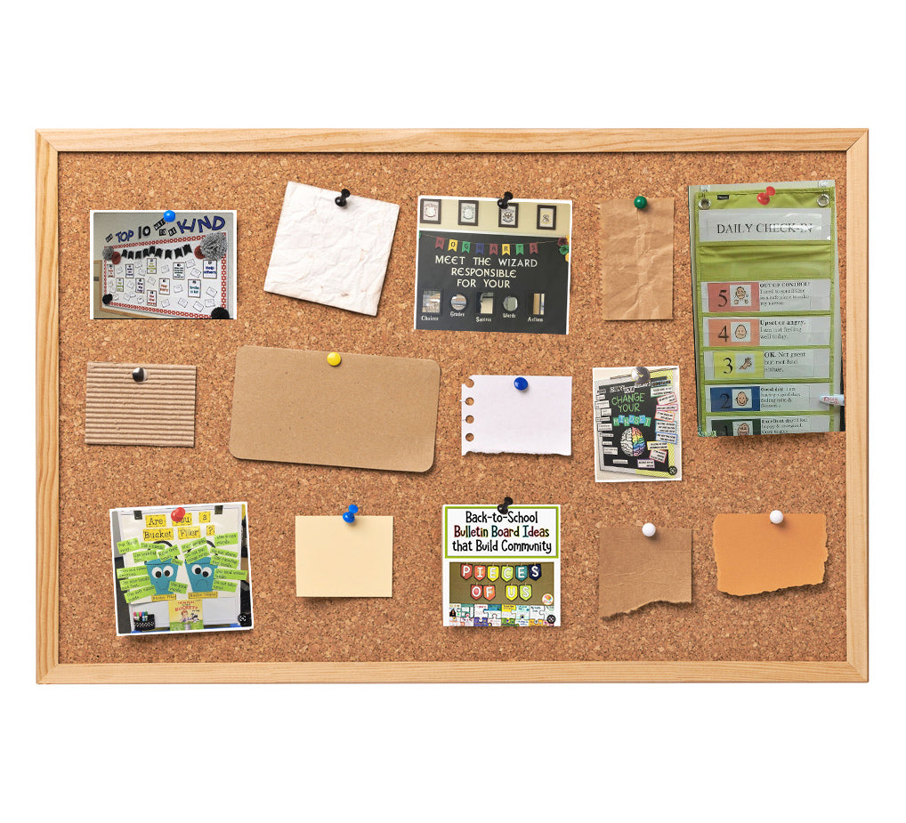 60cm Pinboard Message Bulletin Notice Memo Board Corkboard for Home Office